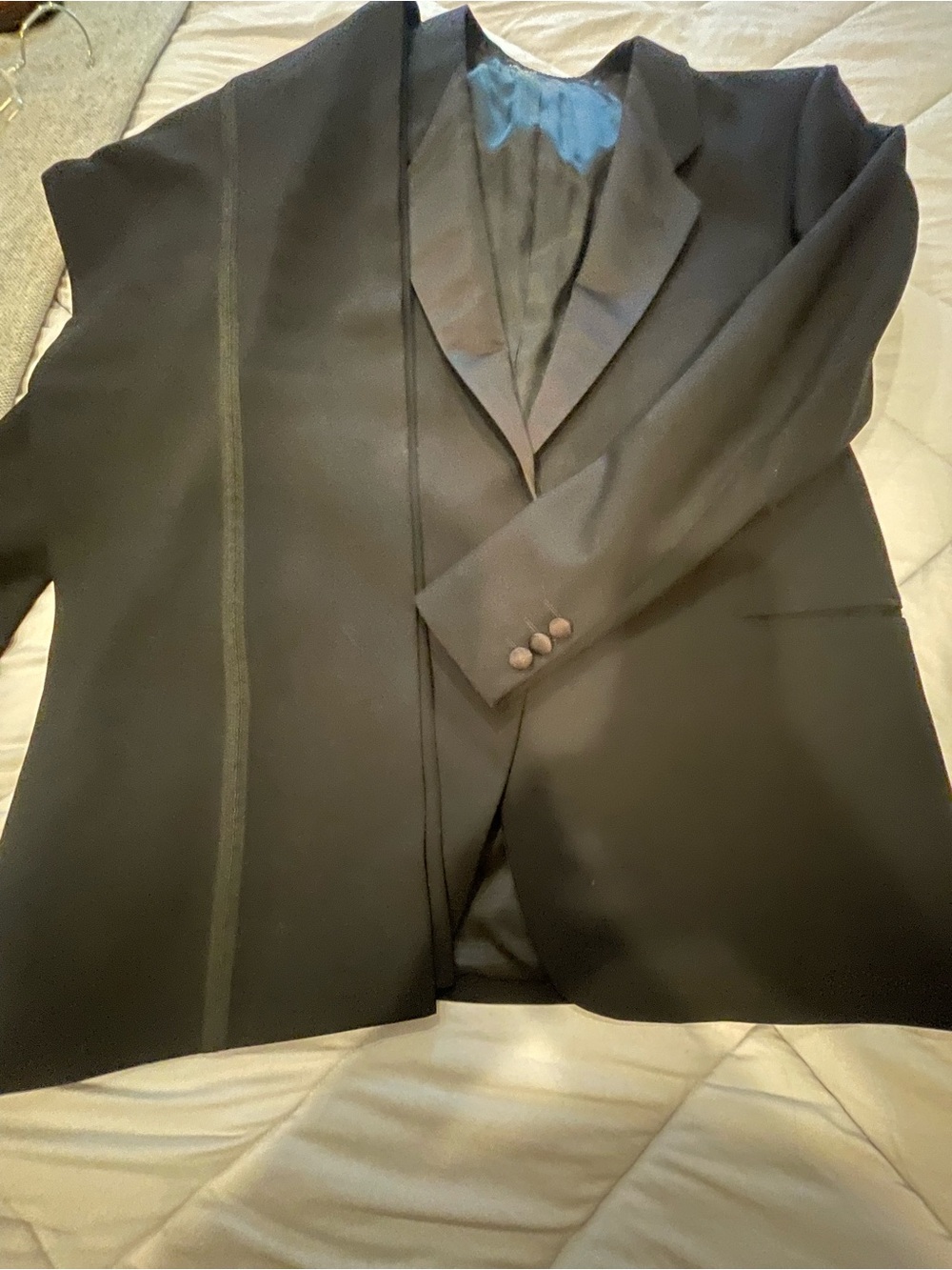Mani by Giorgio Armani Men's Black Satin Lapel Tuxedo Jacket &Pants